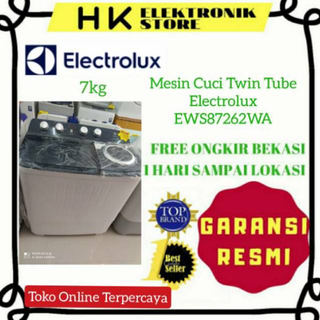 MESIN CUCI ELECTROLUX EWS 87262 WA TWIN TUBE EWS87262WA 2 ...