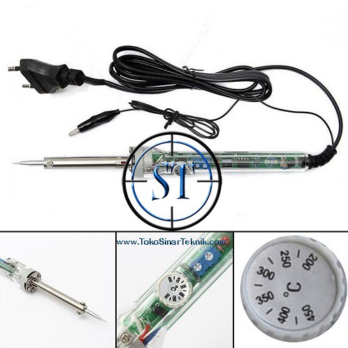 Solder Constant 60W Temperature Electric Transparan Iron Lead Free Adjustable Suhu Indikator Led 60 Watt 450c