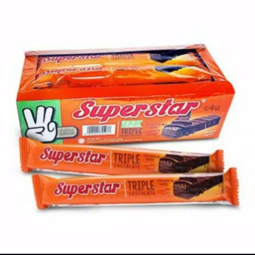 Superstar Roma Wafer Coklat Box SUPER STAR isi 12 pcs