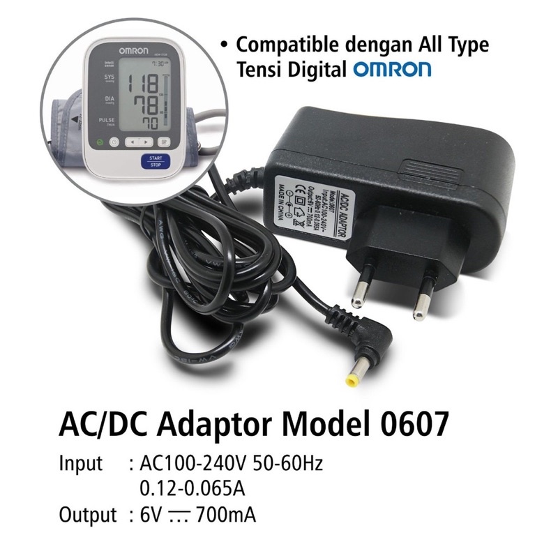 AC/DC Adaptor untuk Tensimeter Digital