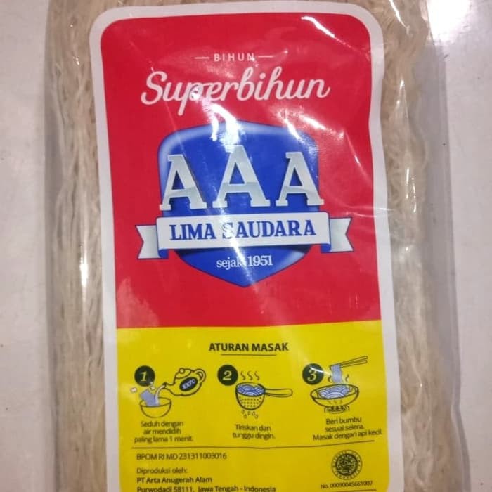 

Bihun AAA bersaudara 220gr