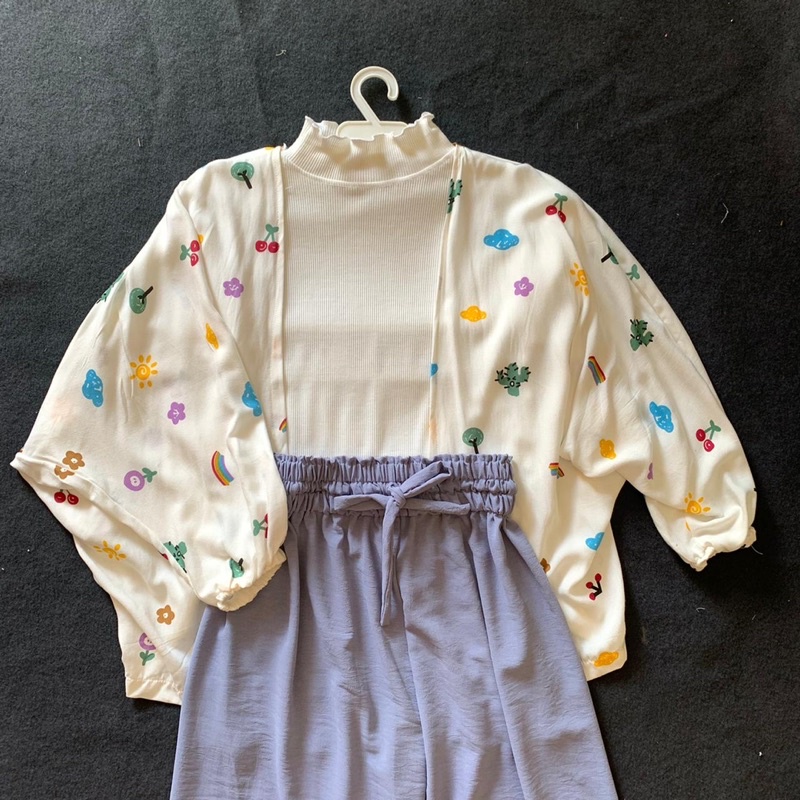 ONE SET KIYOWO OUTER / CRINKLE PANTS-6
