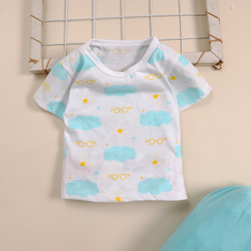 Motif Cloud Putih / Setelan Baju Bayi/Anak Laki-laki Usia 6 Bulan - 3 Tahun Baju