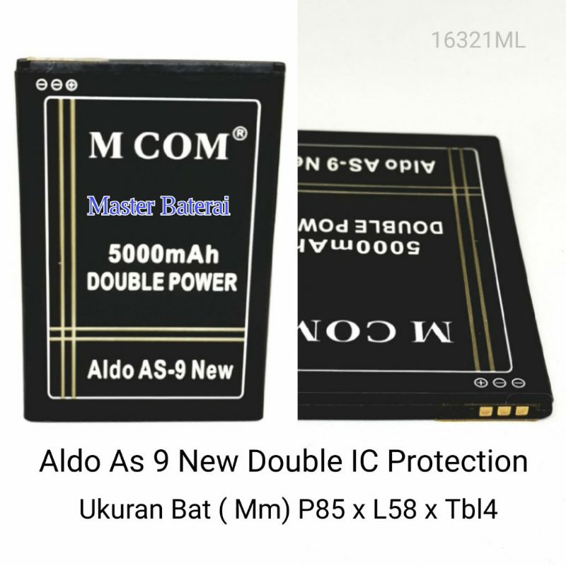 HOT FLASH SALEE  Baterai Aldo As9 New As 9New As 9 New NEXCOM X/Manggis Prime 4 Double IC MCom ORIGI