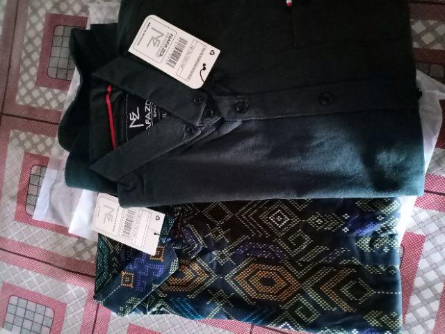 Kemeja Batik Lengan Panjang Long Green Batik Songket Hijau Slimfit Murah Distro 5958