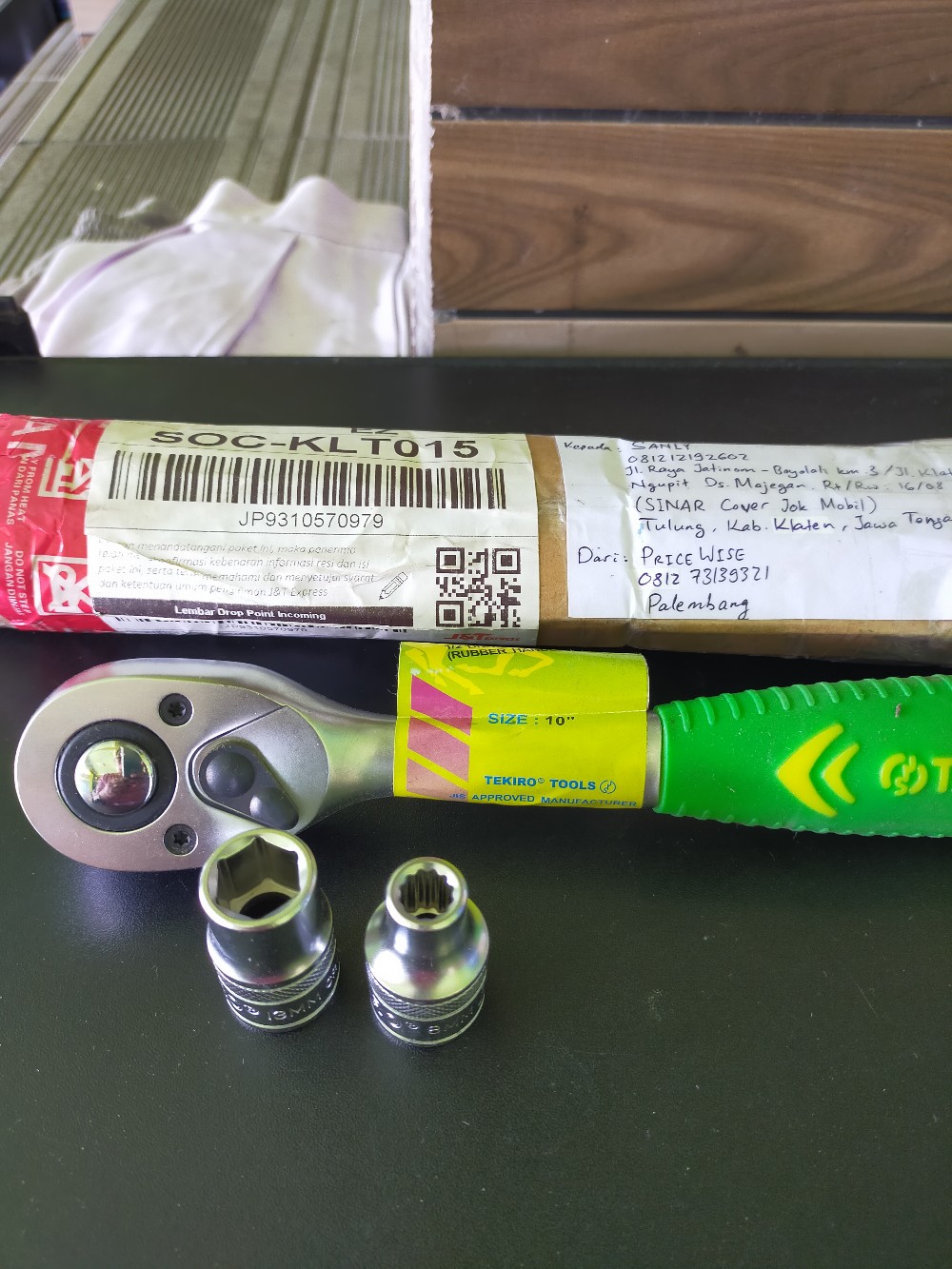 Gagang Kunci Sok Sock 1/2 X 10 Gagang Karet Tekiro / Ratchet Handle