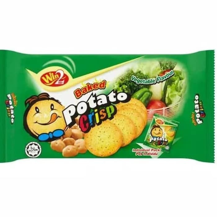 [HALAL] Win2 Baked Potato Crisp BBQ / Sour Cream / Vegetable Flavour 120gr Win Win Biskuit Kentang