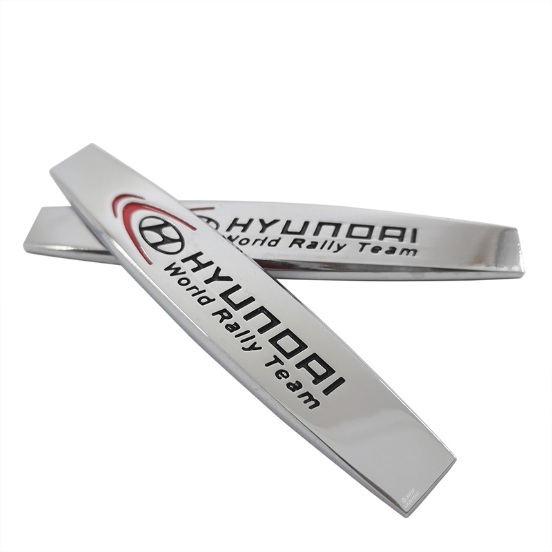 2pcs Stiker Emblem Logo HYUNDAI Bahan Metal Untuk Dekorasi Mobil HYUNDAI