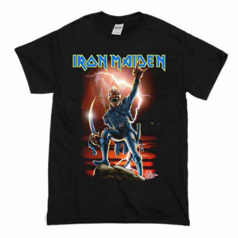 KAOS VINTAGE Band Iron maiden Black| T-SHIRT Iron Maiden| KAOS Band Iron Maiden