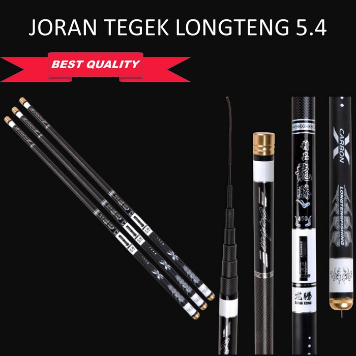 Joran Tegek Longteng Fish 540 Carbon Ringan Kaku Import Murah