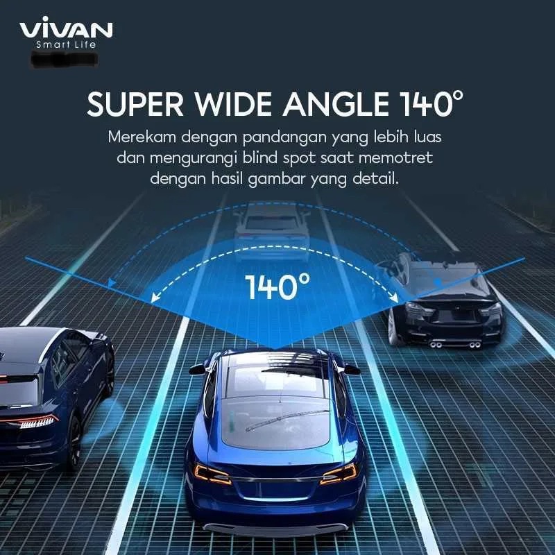 VIVAN DR-01 CAMERA DASH CAM FULL HD 1080 SUPER WIDE ANGLE DASHCAM CCTV MOBIL G-SENSOR