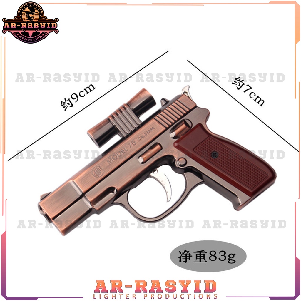 SUPER SALE!! Korek Api Bara Gas Pistol Laser Model M75 BISA COD