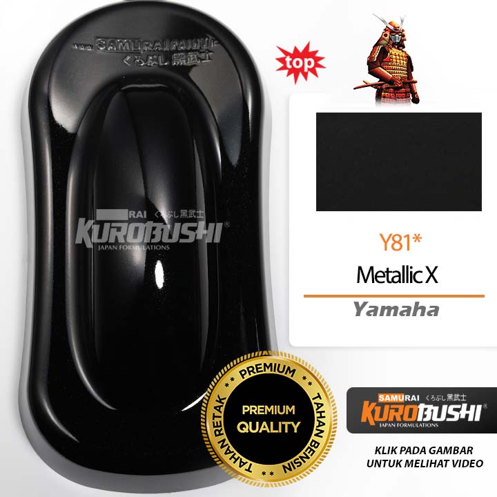 Yamaha Colours Samurai Paint Kurobushi Cat Semprot Pilox Pilok Y81* METALLIC X / Hitam Metalik Yamaha (400ml)