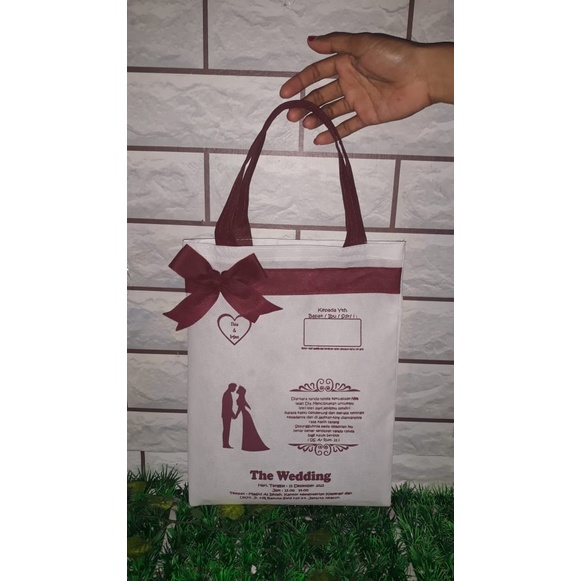 UNDANGAN PERNIKAHAN UNIK / TAS UNDANGAN FREE SABLON