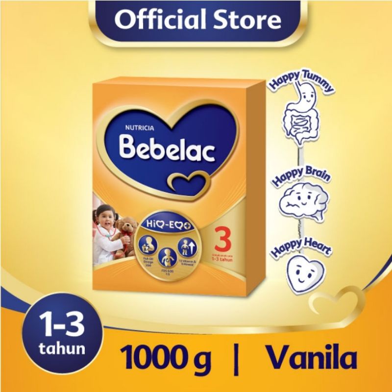 Susu Bebelac 3 Vanila Madu 1000g 1kg Free packing kardus