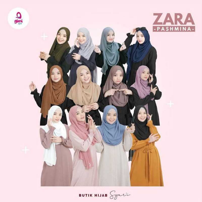 Hijab pashmina zara pashmina gimi hijab berkualitas