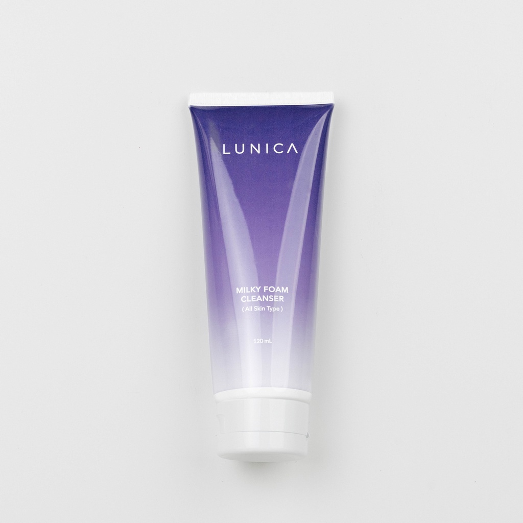 LUNICA Milky Foam Cleanser | Bright + Moist Facial Foam Sabun Wajah Facial Wash Sabun Muka Glowing Lembab Sensitif