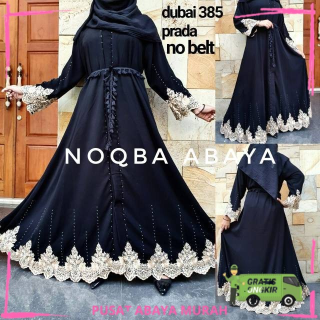 Exclusive Abaya Dubai 385 Prada No Belt