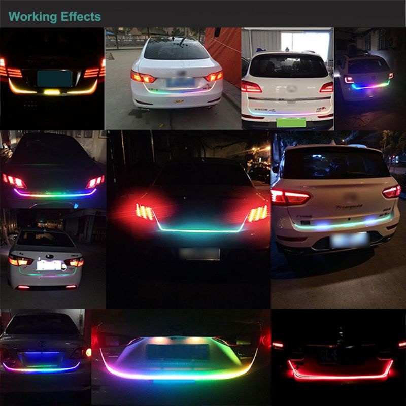 Lampu LED Bagasi Belakang Mobil 120 Cm Led Tail Trunk RGB 12 Volt