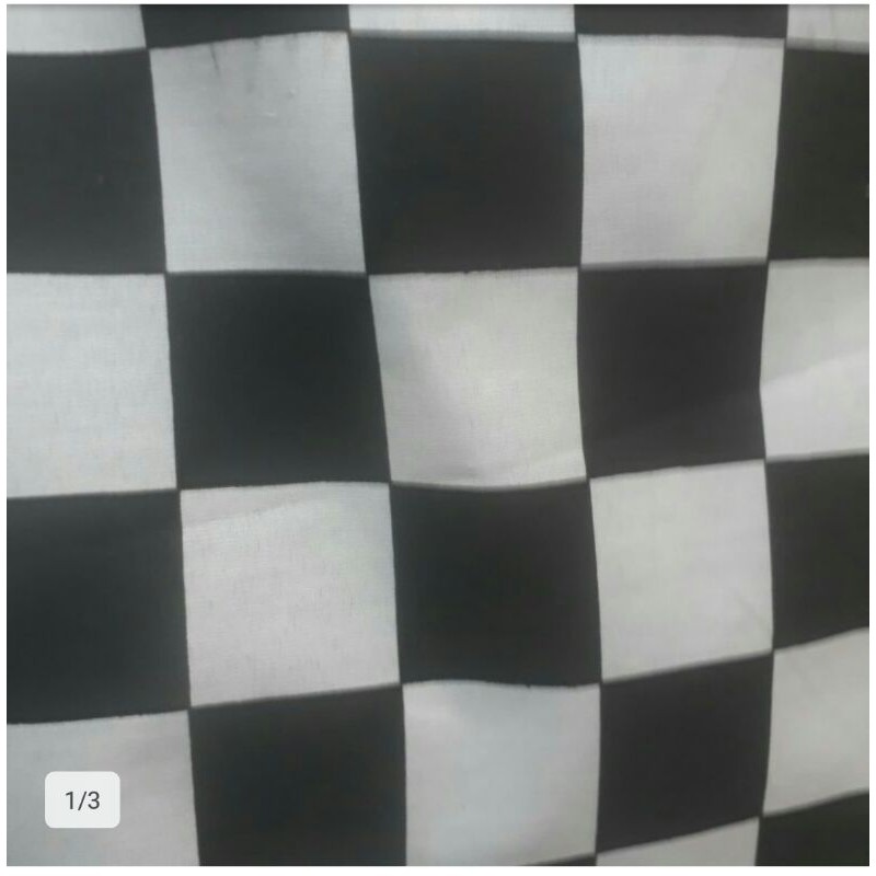 Bahan katun kotak catur/Kain katun kotak/Bahan katun