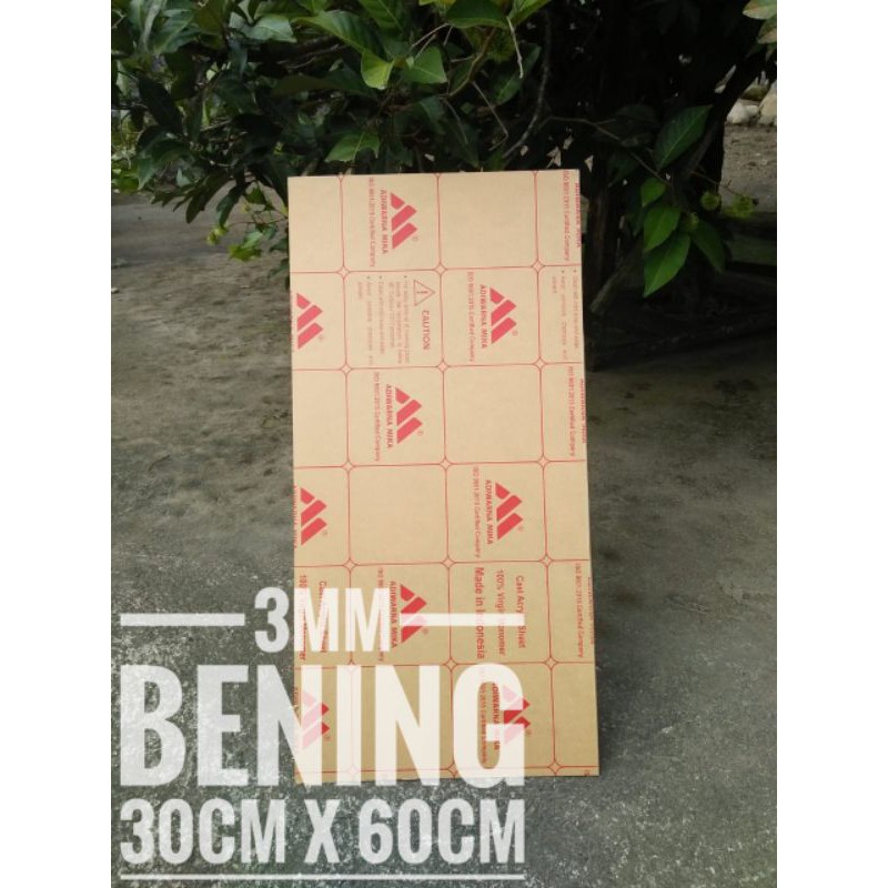 

Akrilik Lembaran Bening Tebal 3mm (30cm x 60cm)