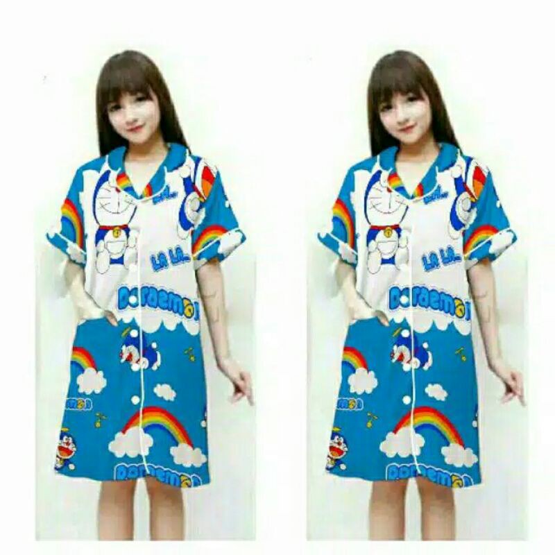 Baju tidur dress  Doraemon