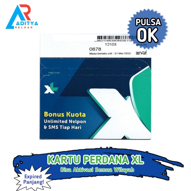 Kartu Perdana XL 0K Exp Mei 2022