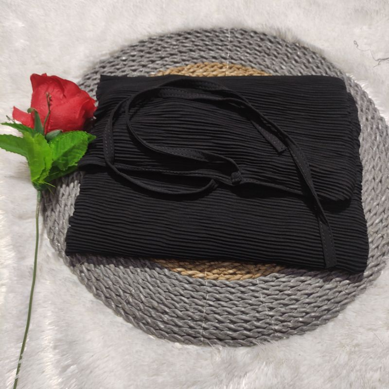 BERGO INSTAN SYIRIA XL plisket lidi(NON PED)-Hitam