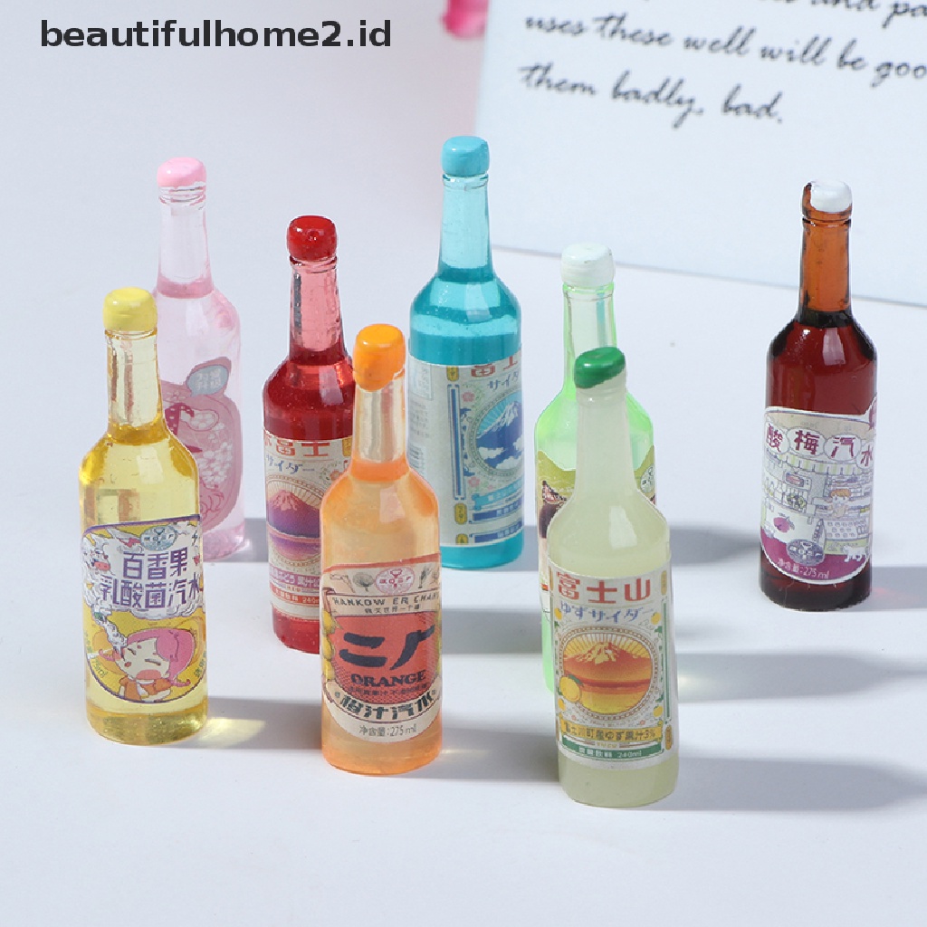 (Beautifulhome2.Id) 5pcs / Set Mainan Miniatur Botol Soda Skala 1: 12 Untuk Dekorasi Rumah Boneka