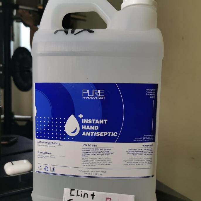 HAND SANITIZER ANTISEPTIC PURE HAND GEL ALKOHOL 70% 5LITER READY STOCK FD56465SE