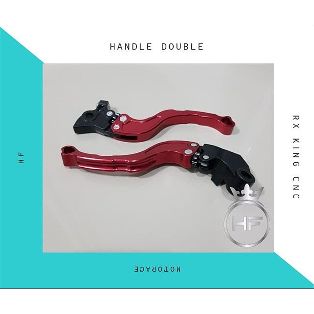 Handle Handel Rem Kopling Variasi Double RX KING CNC Jarum  bac3