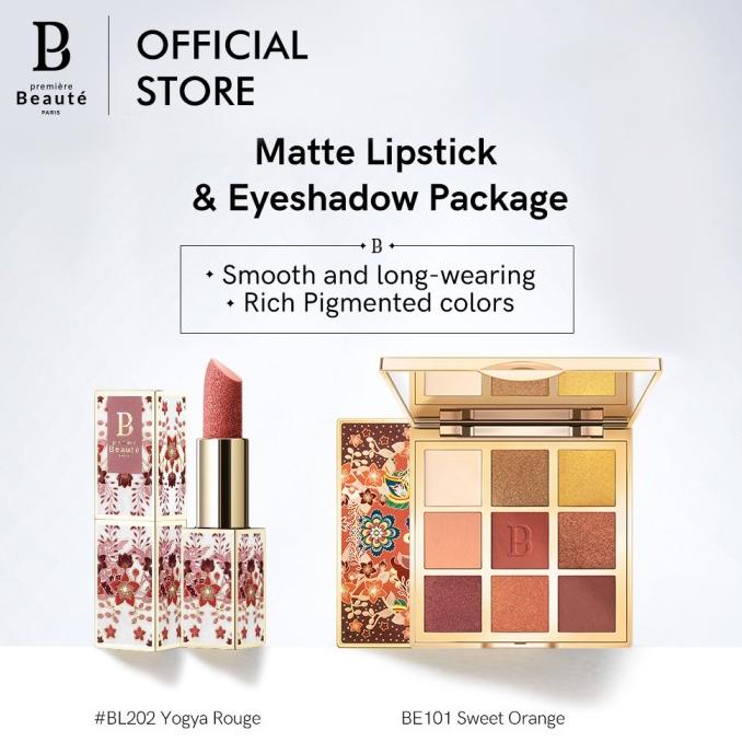 Lipstik+Eye shaow Premiere Beaute Batik Long-lasting Matte Velvet