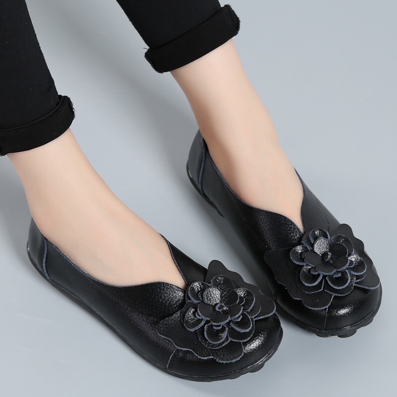  Sepatu  Loafers  Wanita  Flat Sol Lembut Anti Slip Ada Ukuran 