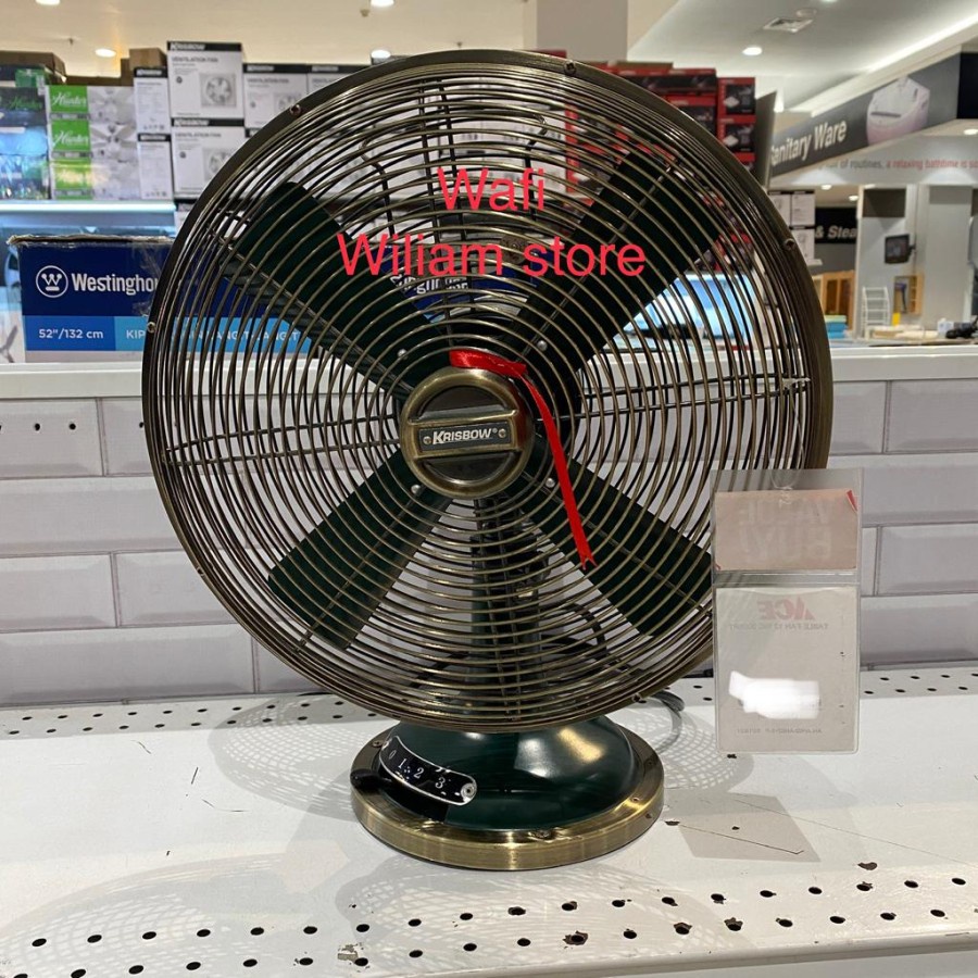 Krisbow Kipas Angin Meja Vintage 30 Cm /Kipas Angin Meja Vintage