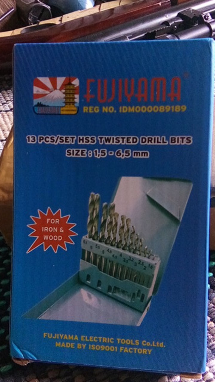 Mata Bor Besi Set 13 Fujiyama Mata Bor Set Bor Besi Bor Kayi Bor Aluminium