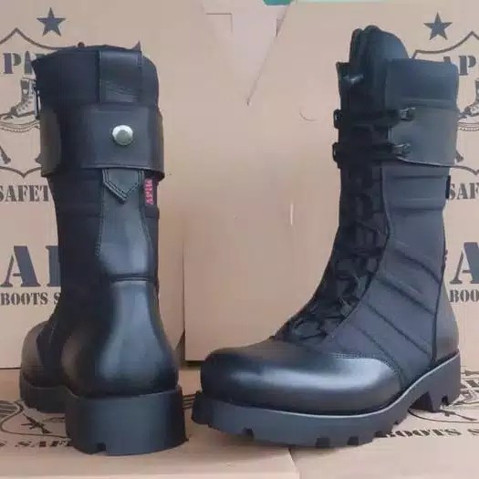 SEPATU PDL NINJA SOL RADIAL KULIT SAPI ASLI MERK APIK SEPATU PDL TNI POLRI SECURITY SATPAM