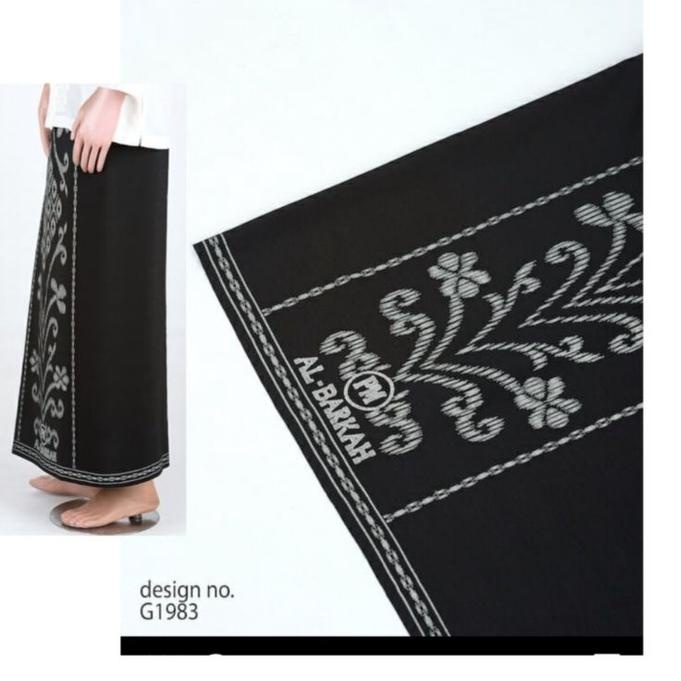♞ Sarung Samarinda Polos Hitam Pria Dewasa Muslim Al-Barkah Pulau Mas Jumbo ➽