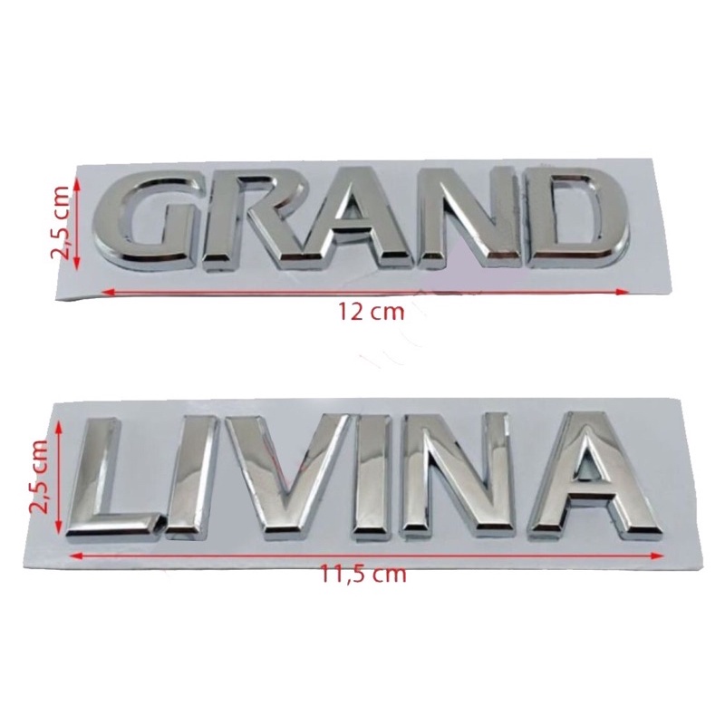 Emblem mobil grand livina chrome