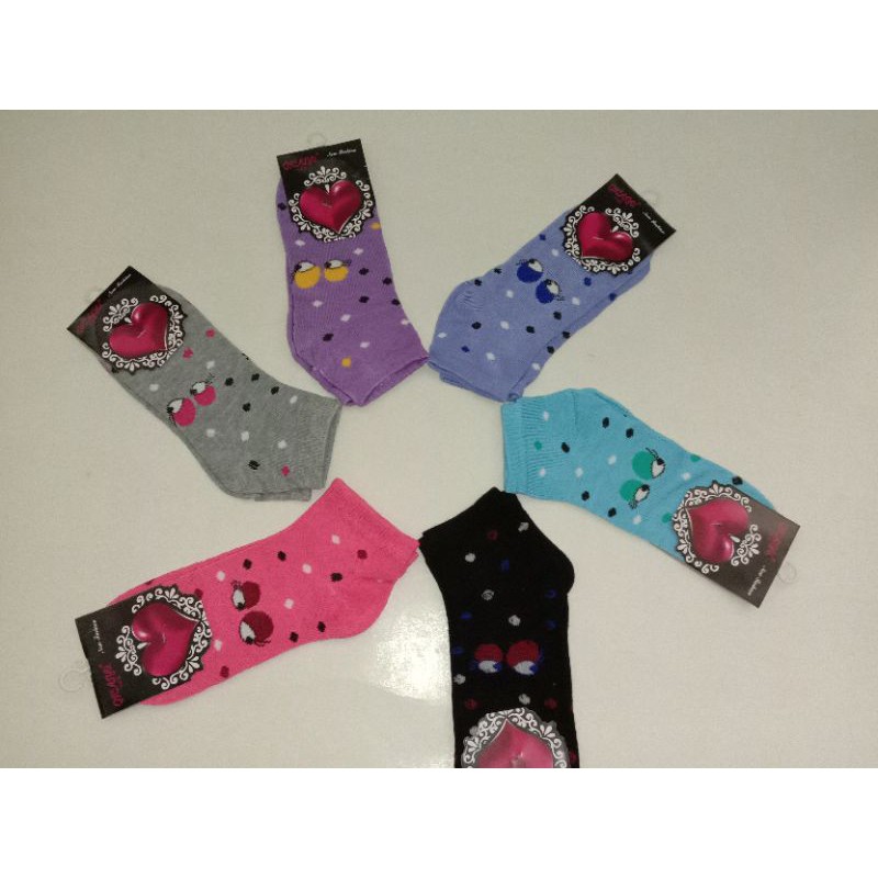 (1lusin)kaos kaki pendek/kaos kaki motif