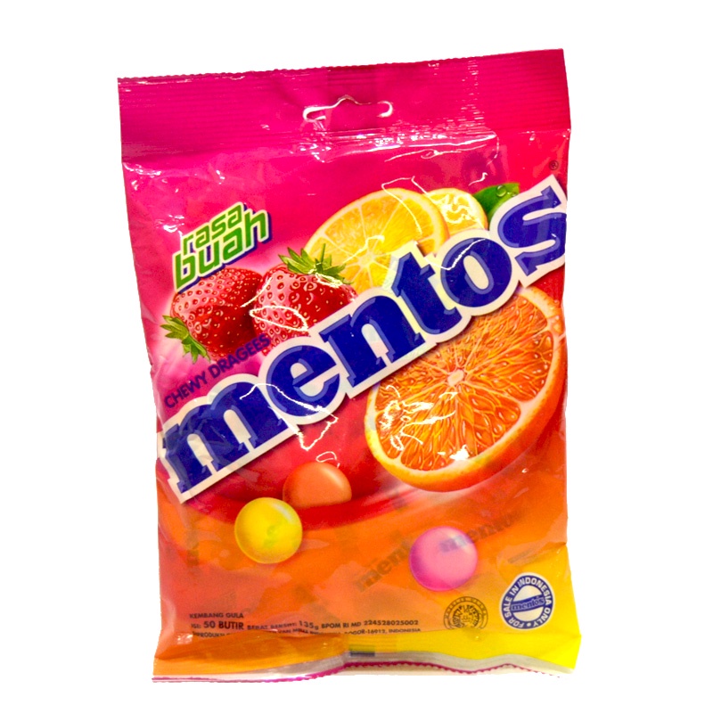 

Mentos Permen Fruit Bungkus 135Gr