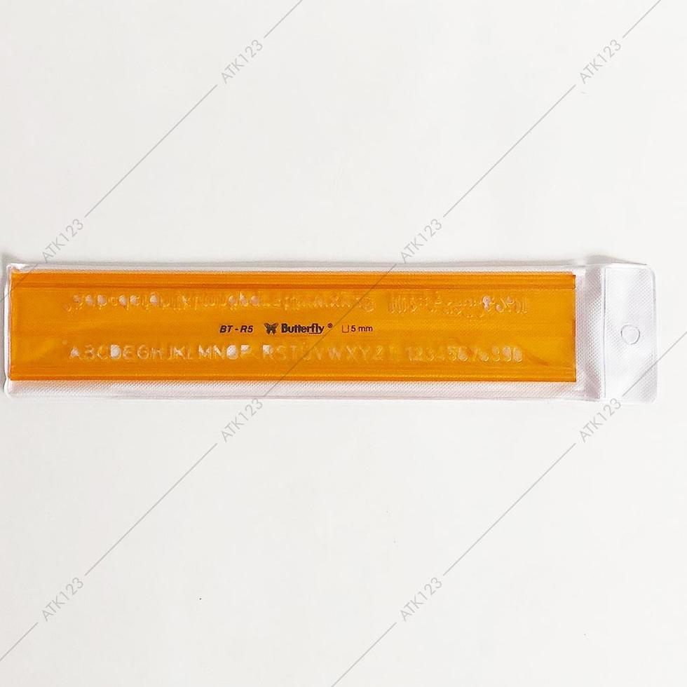 

[PROMO KYY78] Penggaris Sablon / Mal Huruf 5 mm - Butterfly BT-R5 Readystock