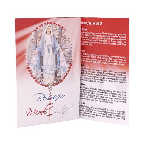 Lembaran Doa Rosario Merah Putih  Buku Doa Katolik Buku Doa Rosario Kumpulan Doa Katolik panduan doa