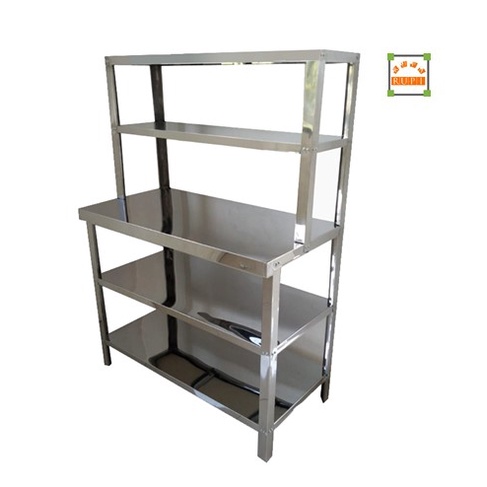 Meja Stainless Steel MrDapur MS 6 Rak Meja Dapur