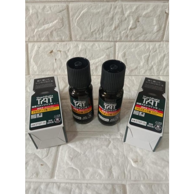 

=====] tinta shachihata STSP-1N Hitam tinta permanen untuk karet dan plastik