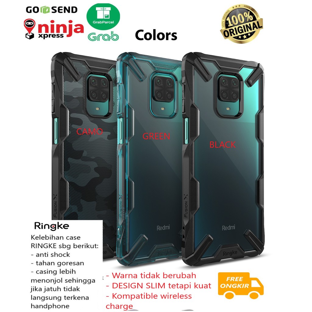 Case Xiaomi Redmi Note 9 Pro Rearth Ringke Fusion X