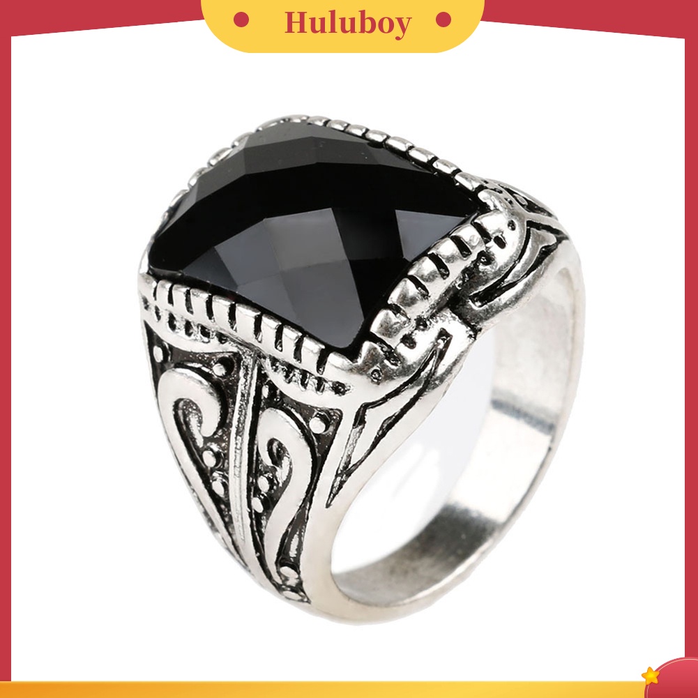 Hu Hu Hu Hu Hu Alat Bantu Pasang Kacamata♡ Cincin Pria Bahan Alloy Desain Ukiran Hias Permata Imitasi Gaya Retro Untuk Hadiah