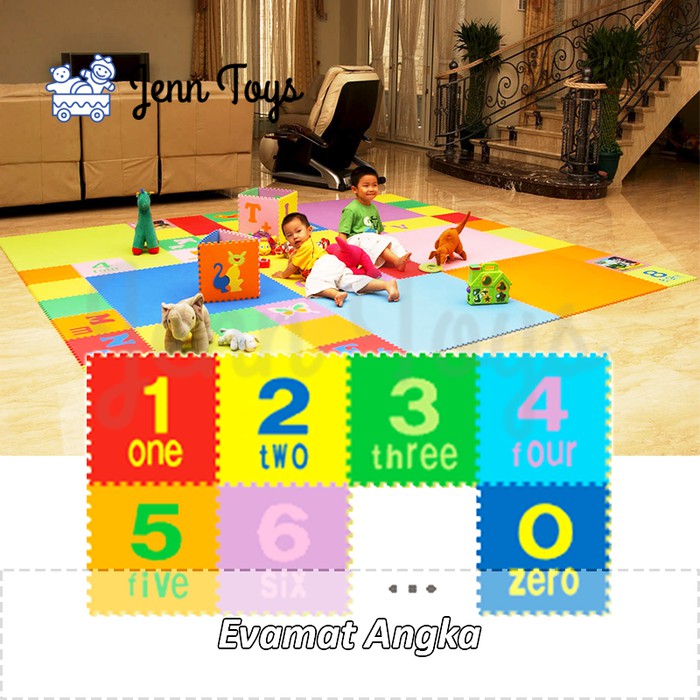 Matras Puzzle - Puzzle Lantai - Puzzle Evamat Jenntoys - Evamat Angka / Matras / Tikar / Karpet /