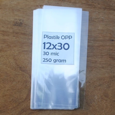 

Plastik OPP 12x30 cm 30 mic 250 gram tanpa lem