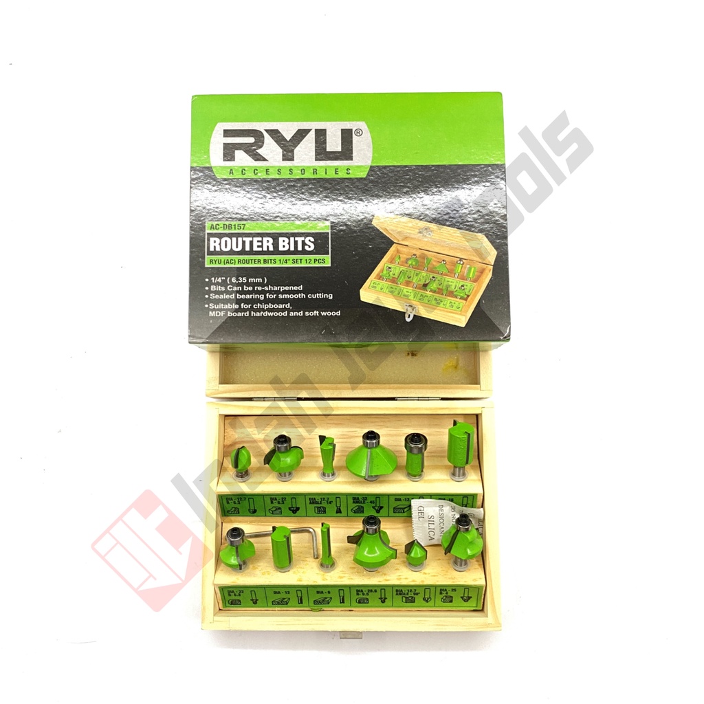 RYU Router Bit Set 12 Pcs Mata Profil Set - Mata Trimmer Set 12 pcs