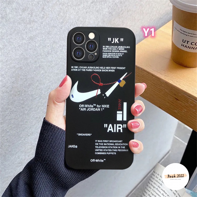 NIKE Soft Case Silikon TPU Desain Off-white Untuk iPhone 7plus 13 12 11 Pro MAX 6 6s 7 8 Plus X XR XS MAX SE2020